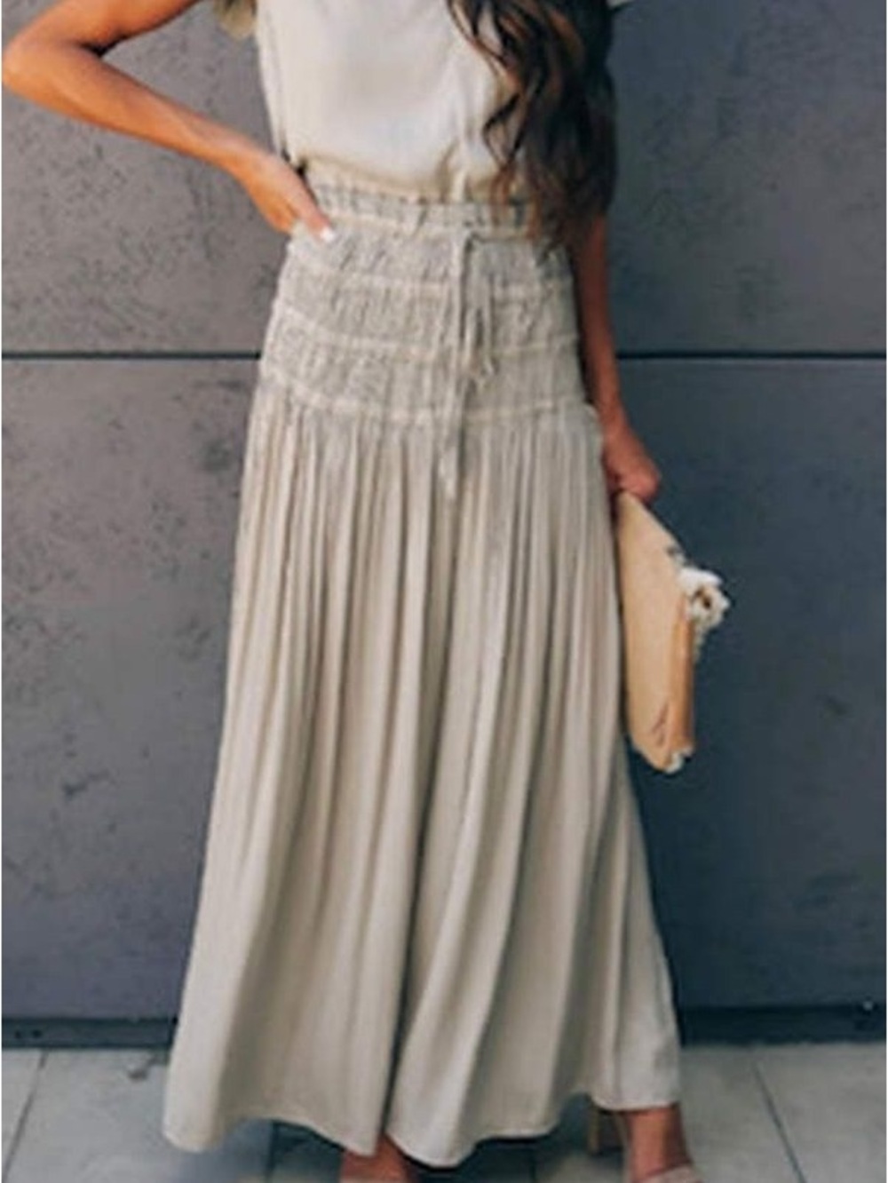 Anthropologie / Current Air Lynde Smocked Maxi Skirt